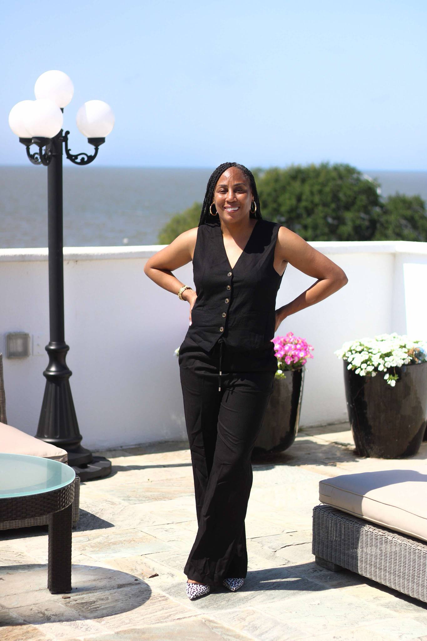 The Black Linen Set