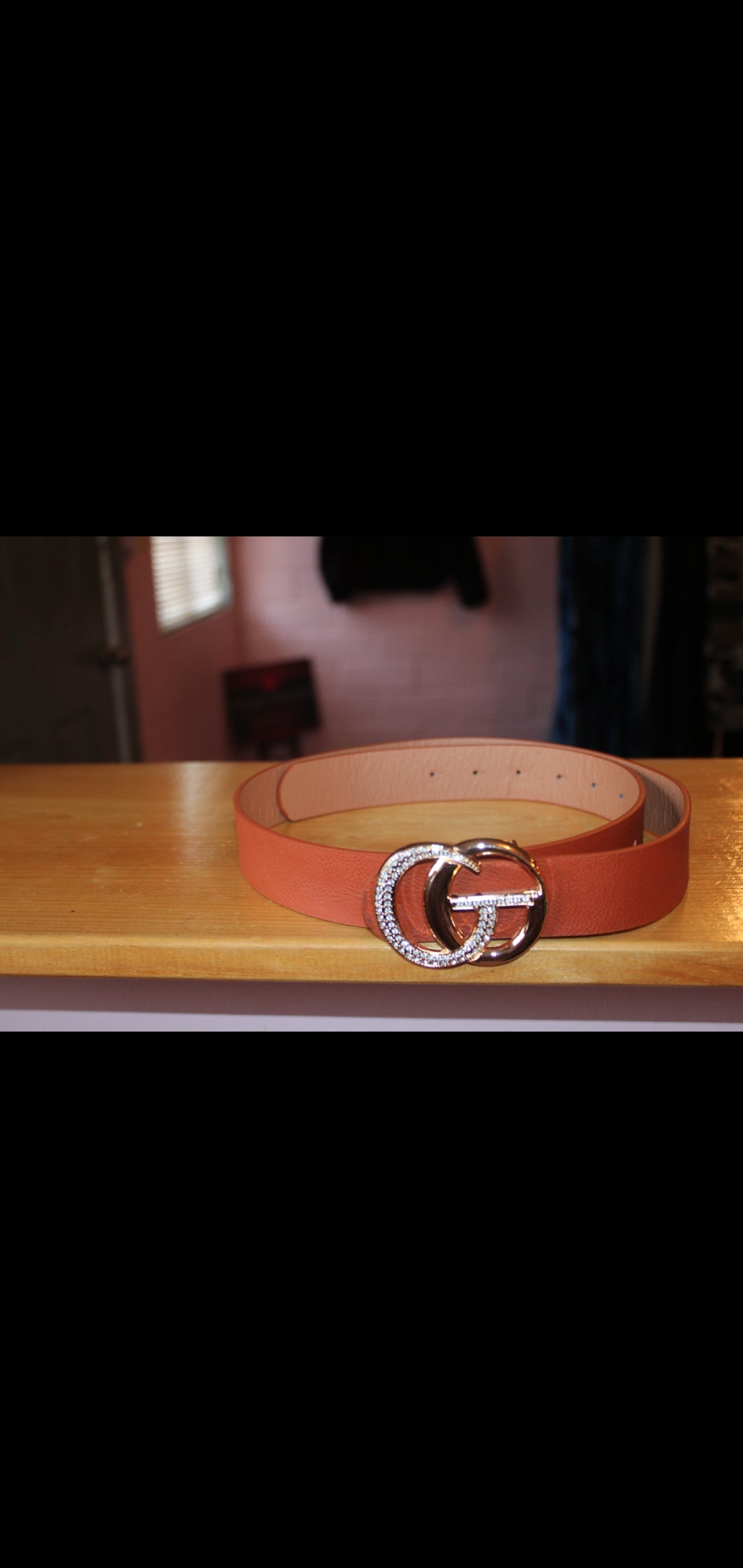 Rhinestone Buckle Belt