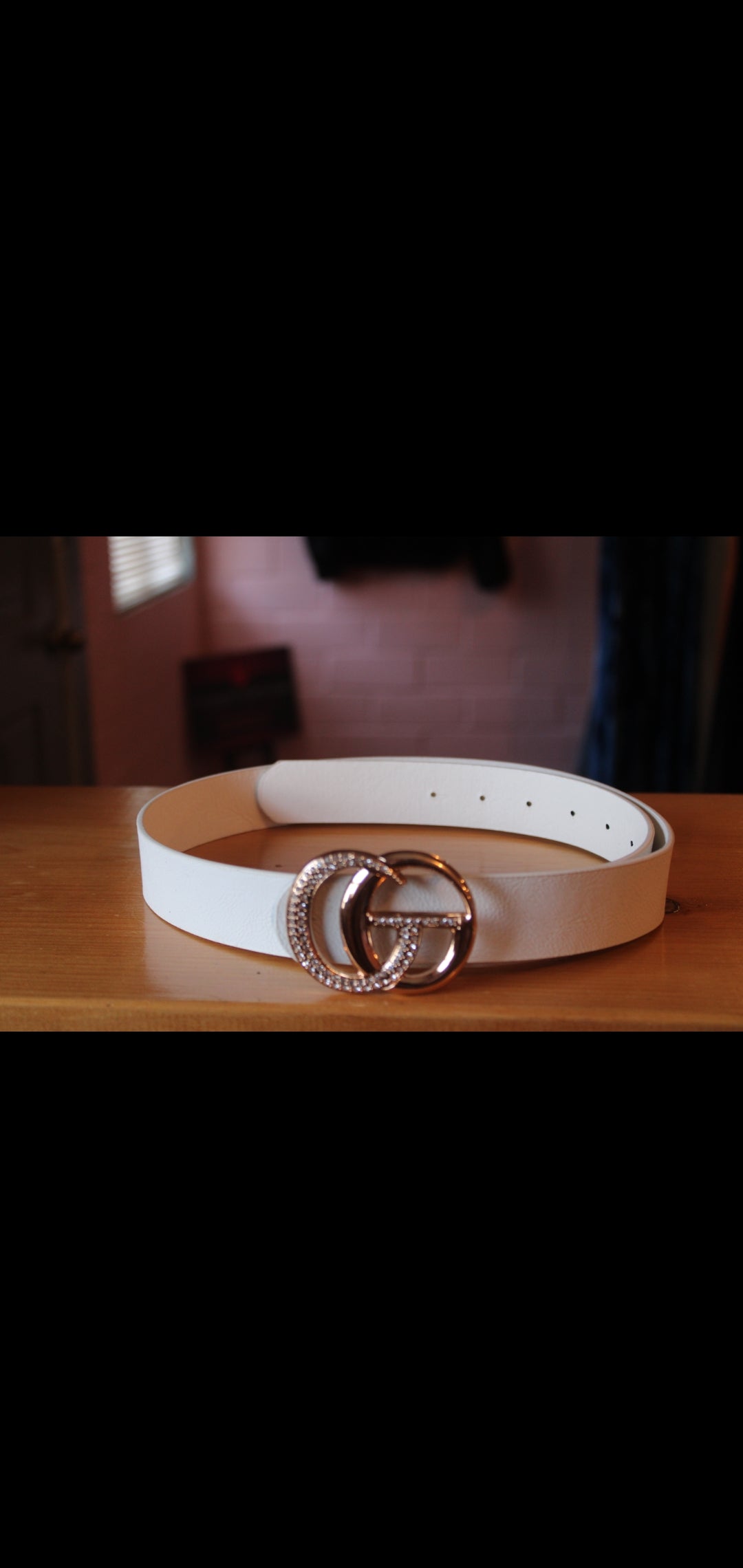 Rhinestone Buckle Belt