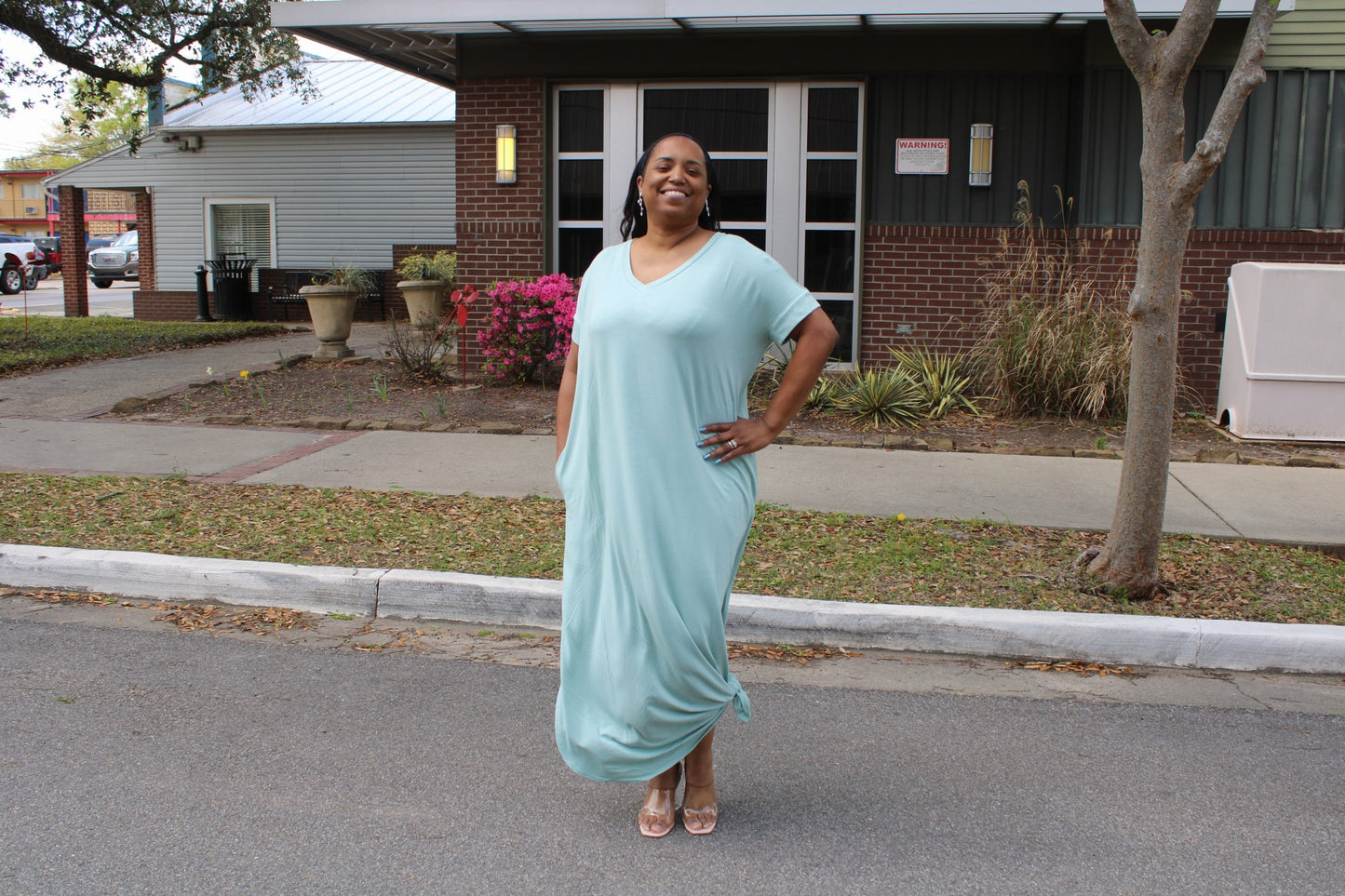 Lela Maxi Dress (Dusty Green)
