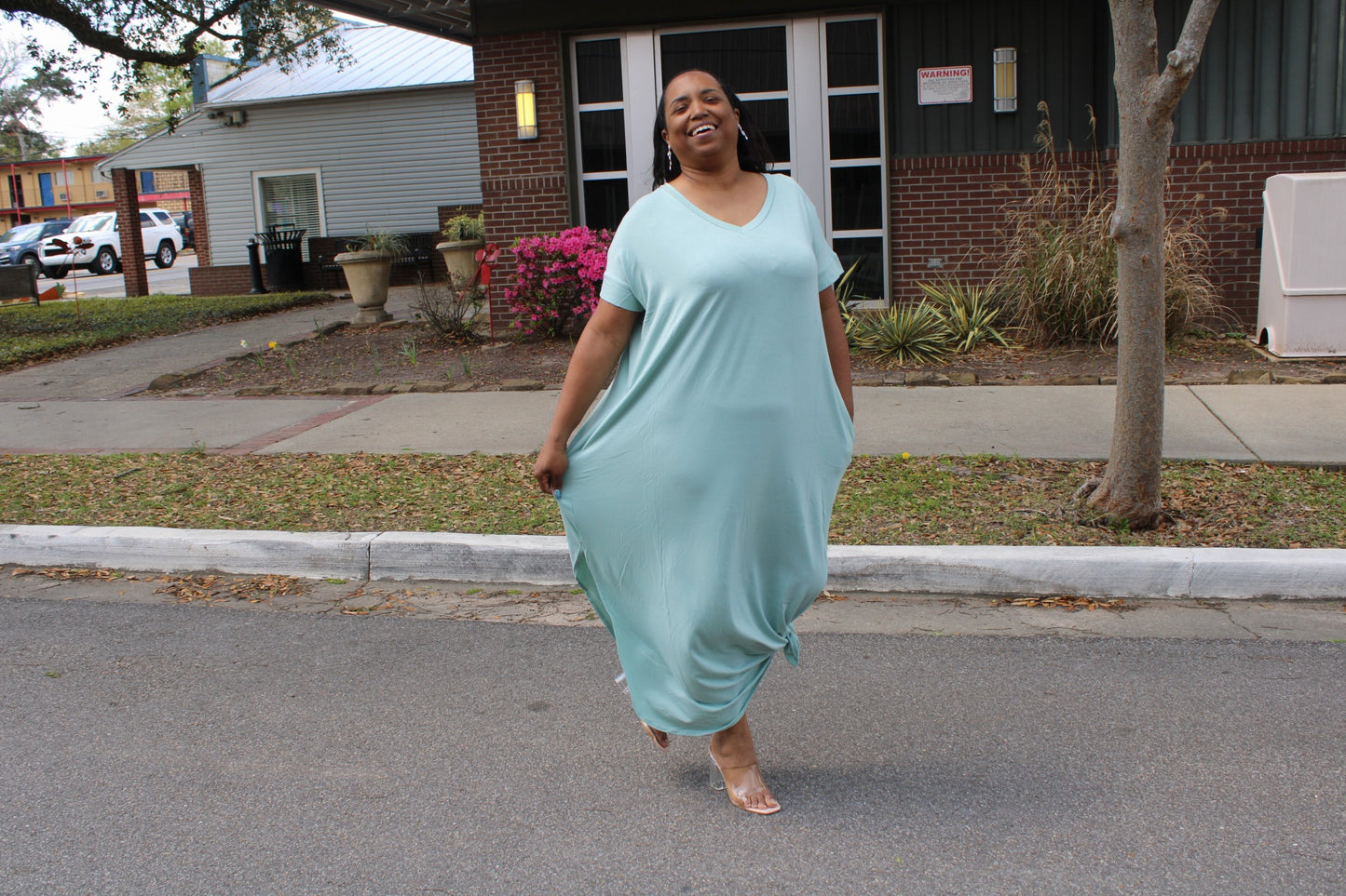 Lela Maxi Dress (Dusty Green)