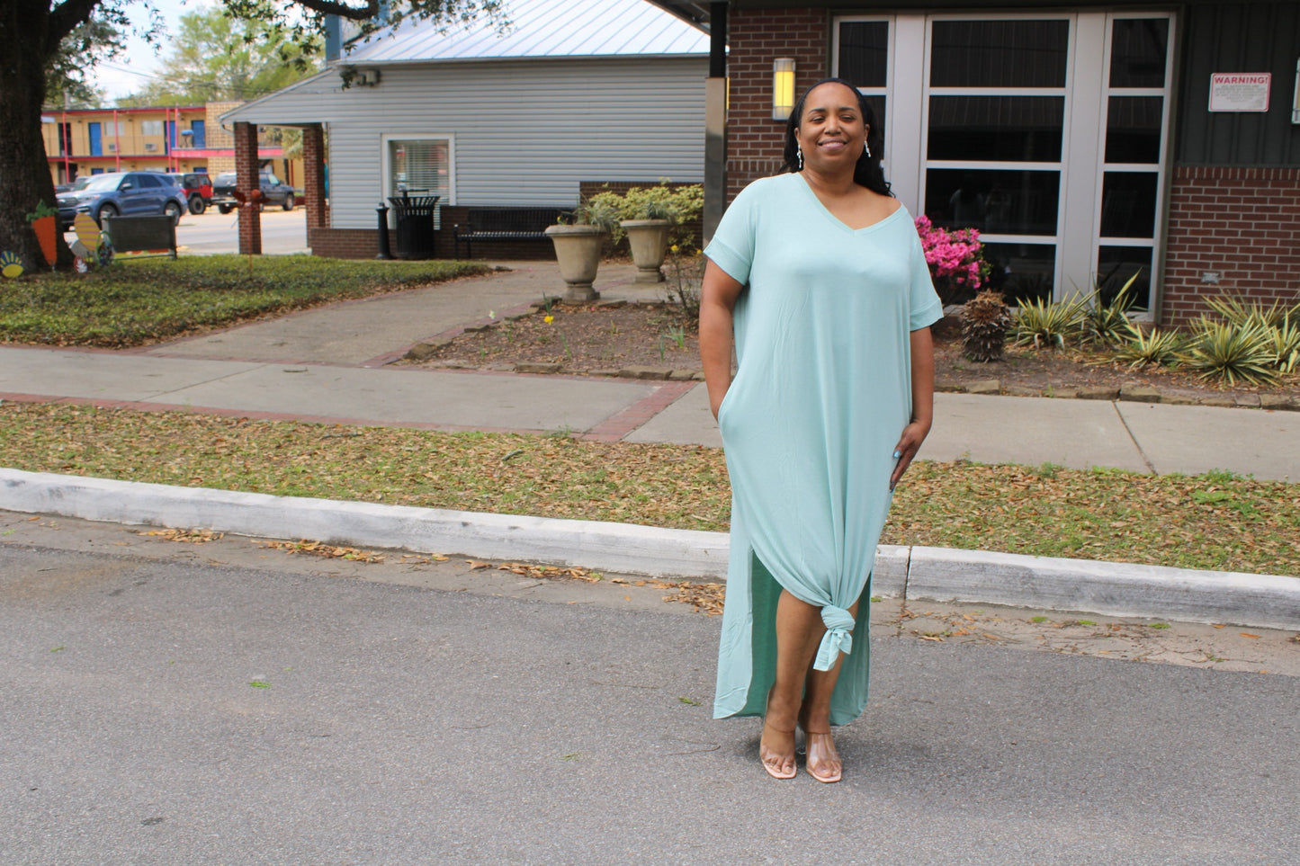 Lela Maxi Dress (Dusty Green)