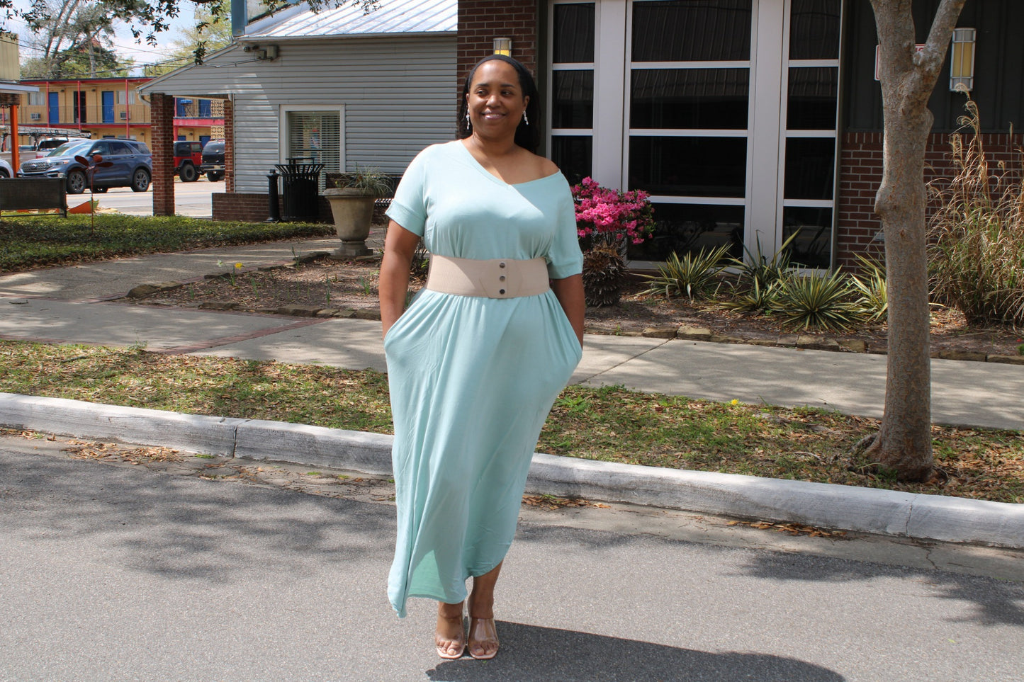 Lela Maxi Dress (Dusty Green)