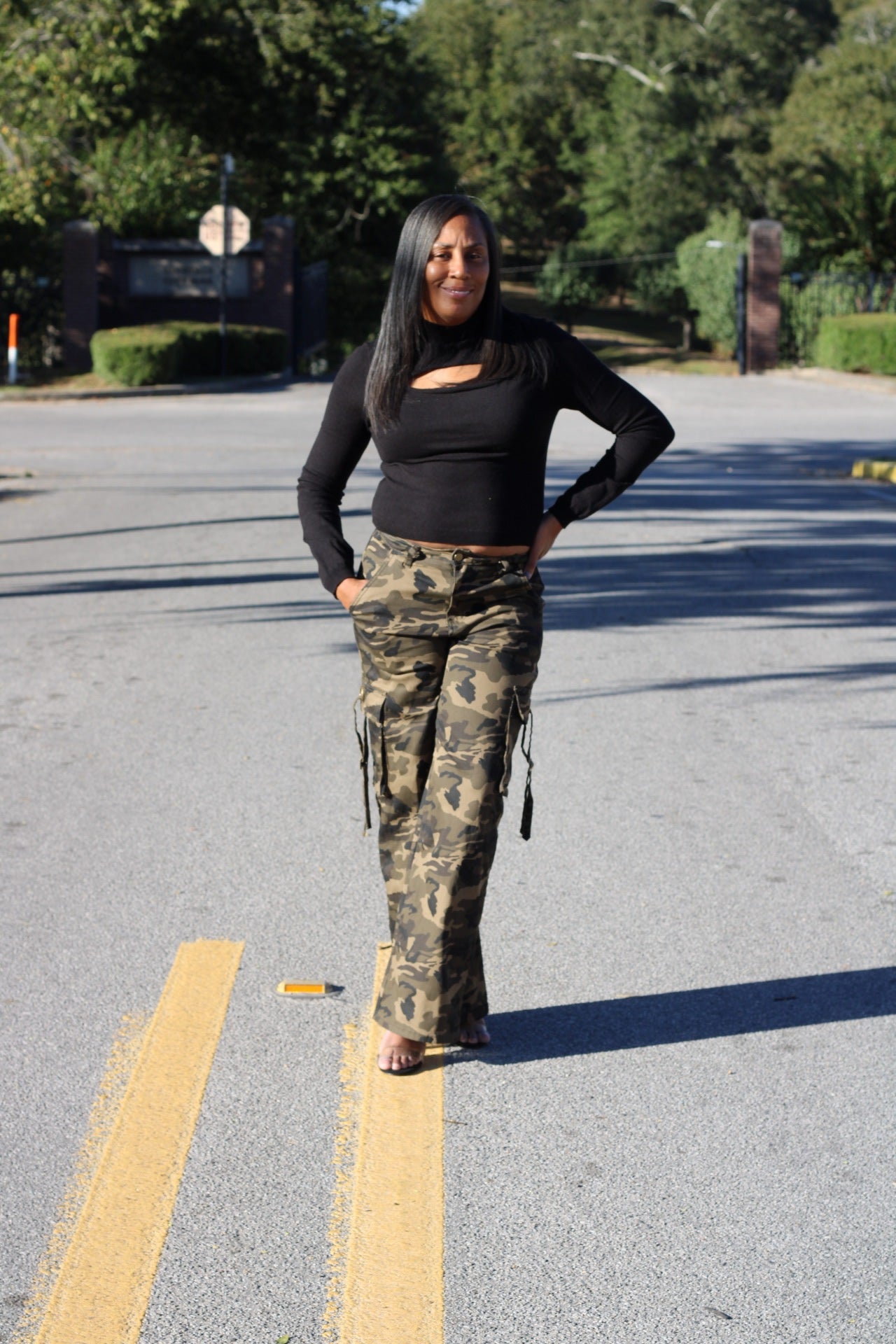 Wide Leg Camo Pants