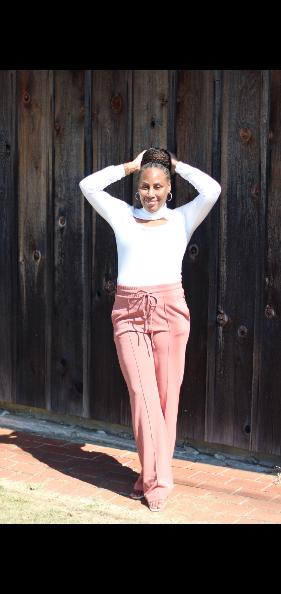 Pullon Wide Leg Pants (Mauve)