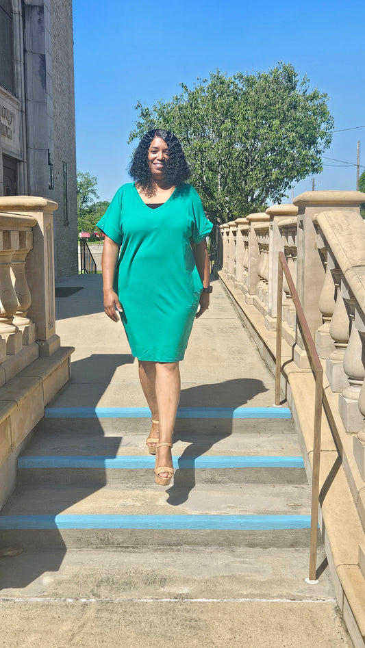 The T-Shirt Dress (Kelly Green)